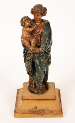 A polychrome painted figure of