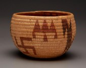 A POLYCHROME PAIUTE BASKETA po
