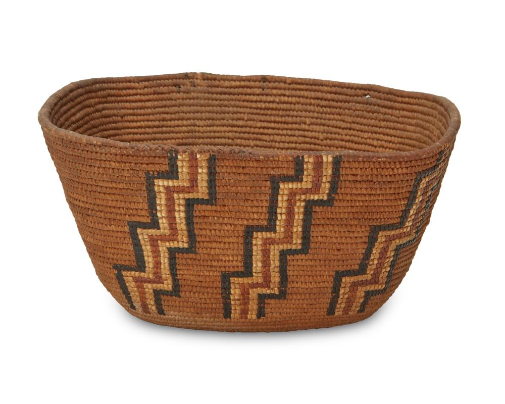 A POLYCHROME THOMPSON RIVER BASKETA