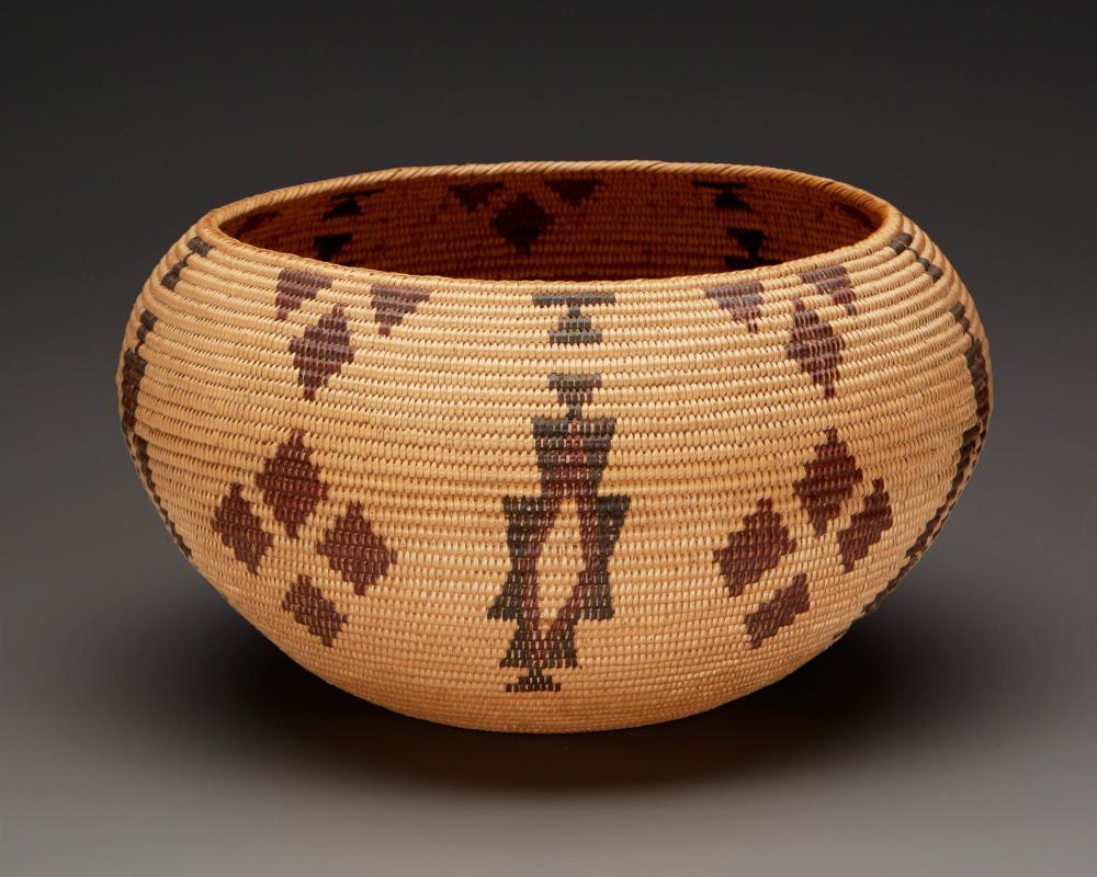 A POLYCHROME WASHOE BASKETA