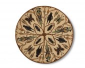 A POLYCHROME WOUNAAN BASKETRY