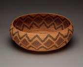 A POLYCHROME YOKUTS BASKET, WO