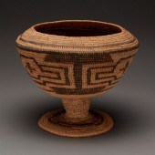 A POLYCHROME YOKUTS PEDESTAL B