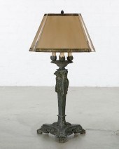 A POMPEIIAN STYLE PATINATED BR