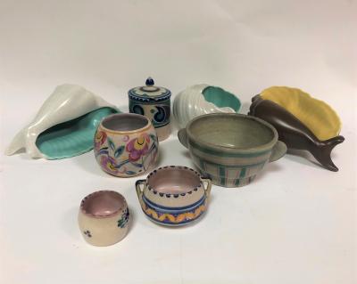 A Poole Pottery jam pot and