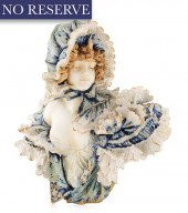 A PORCELAIN BUST OF YOUNG MAID