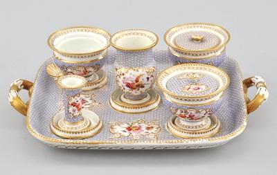 A Porcelain Dresser Set The