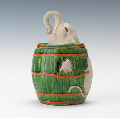 A Porcelain Elephant in Barrel