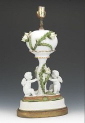 A Porcelain Lamp with Flowerin