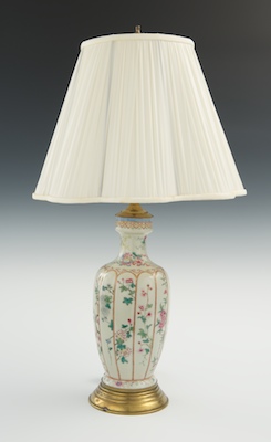 A Porcelain Lamp with Oriental