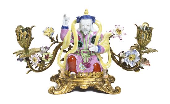 A Porcelain Polychrome Decorated