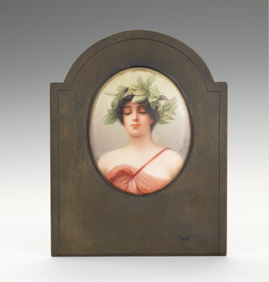 A Porcelain Portrait Plaque by