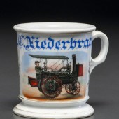 A Porcelain Shaving Mug Depict