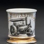 A Porcelain Shaving Mug Depict