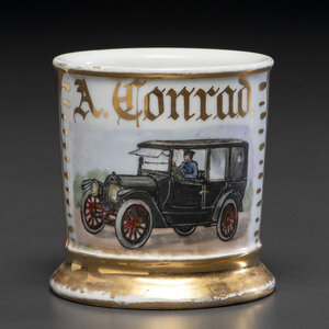 A Porcelain Shaving Mug Depicting