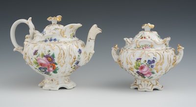 A Porcelain Teapot and Covered Bowl