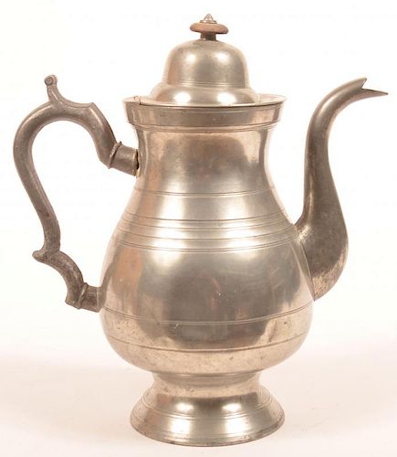 A. PORTER PEWTER COFFEE POT.A.