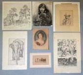 A portfolio containing antique