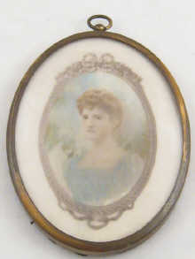 A portrait miniature on card of a
