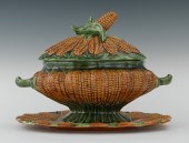A Portugese Majolica Corn Ture