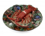 A PORTUGUESE PALISSY GLAZED CE