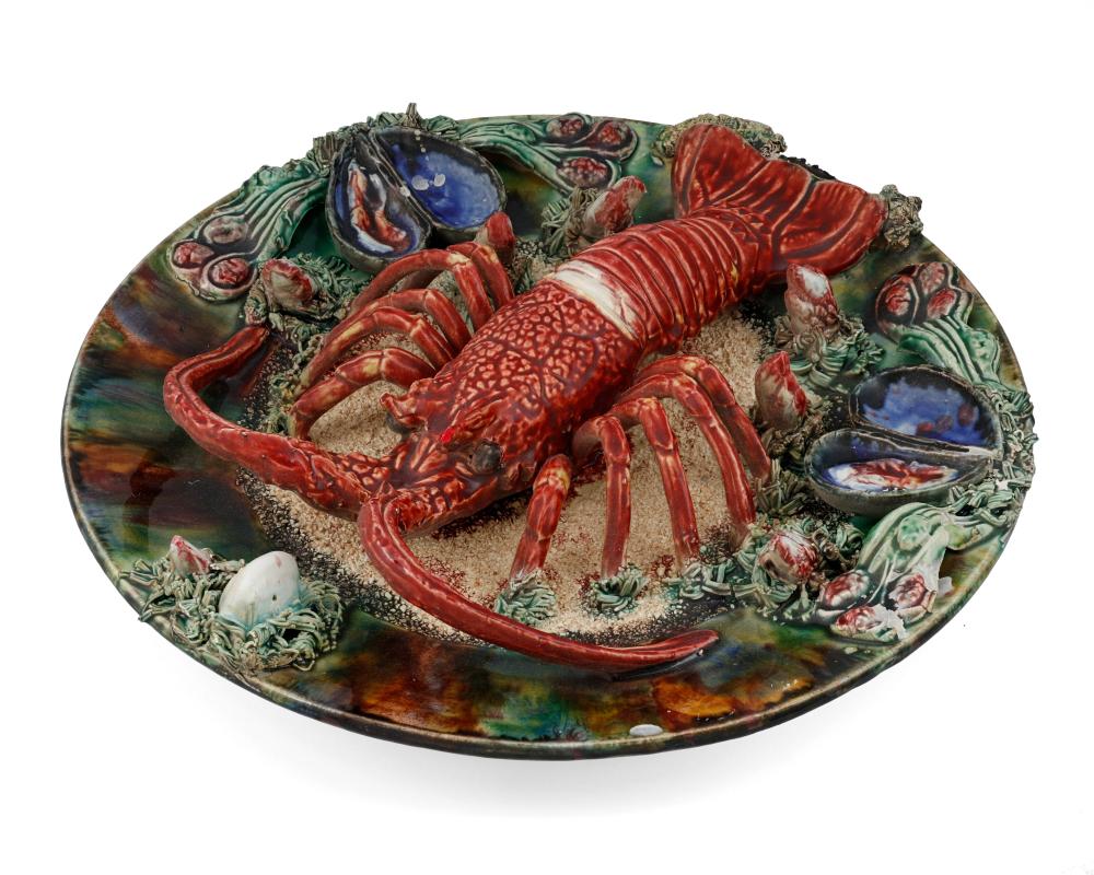 A PORTUGUESE PALISSY GLAZED CERAMIC