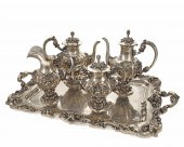 A PORTUGUESE SILVER TEA AND CO