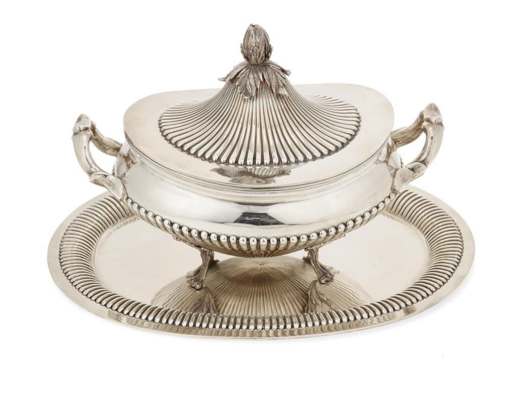 A PORTUGUESE STERLING SILVER TUREEN