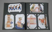 A postcard album containing a