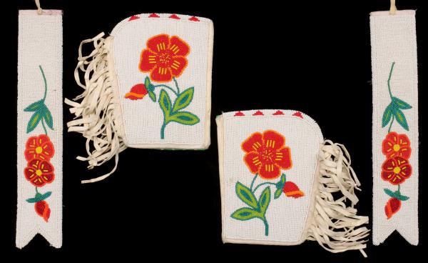 A POWWOW ERA YOUNG MAN'S BEADED