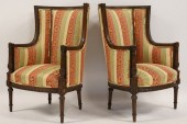 A PR OF FINELY CARVED LOUIS XV