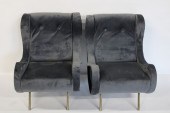 A PR OF UPHOLSTERED ZANUSO STY