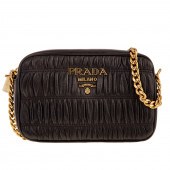 A PRADA BLACK GUAFRE CROSSBODY