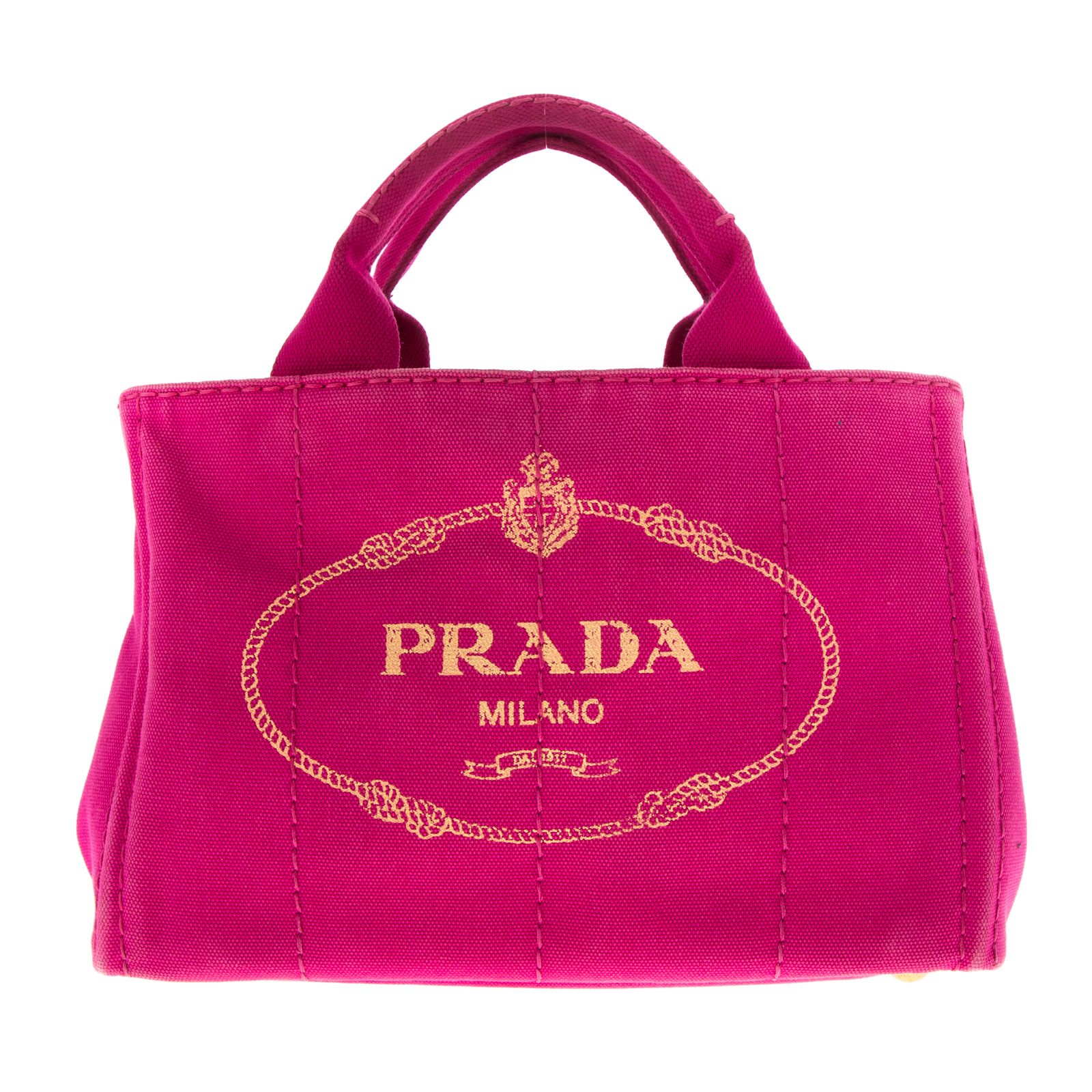 A PRADA CANAPA TOTE A fuchsia