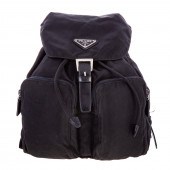 A PRADA NYLON DRAWSTRING BACKP