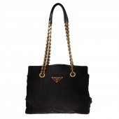 A PRADA TESSUTO NYLON CHAIN SH
