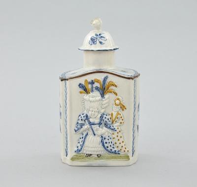 A Prattware Tea Canister