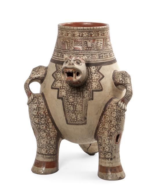 A Pre-Columbian Polychrome Jaguar