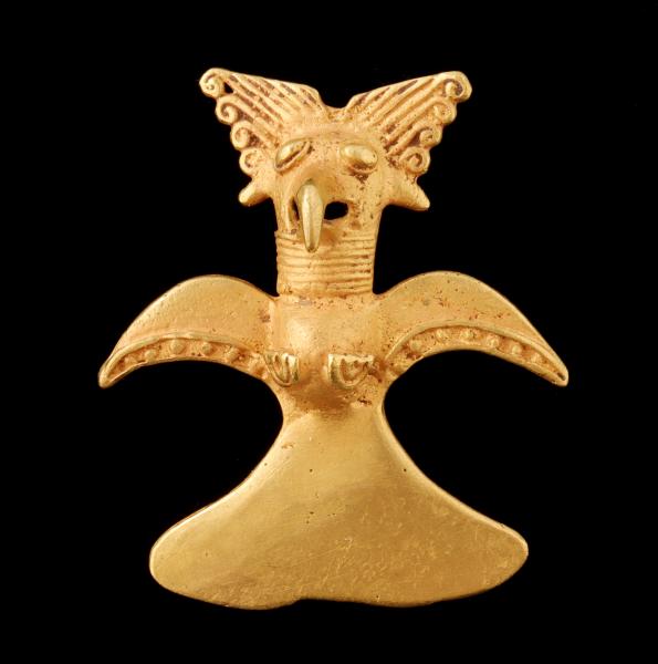 A PRE-COLUMBIAN STYLE 14K GOLD