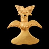 A PRE-COLUMBIAN STYLE 14K GOLD