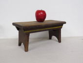 A PRIMITIVE JACKBOOT STOOL W/Y