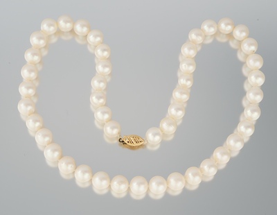 A Princess Length Pearl Necklace