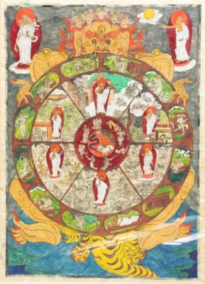A print of a Tibetan thangka,