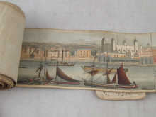 A printed and hand painted panorama