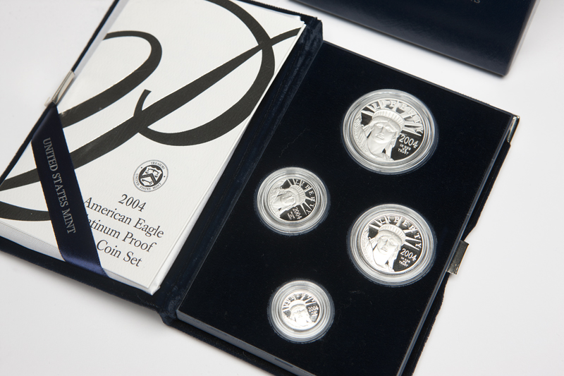 A proof set of four 2004 US Mint