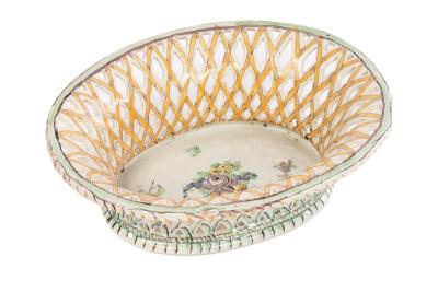 A Proskau fayence basket, Poland,