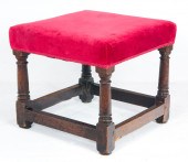 A PROVINCIAL LOW STOOL 18TH CE