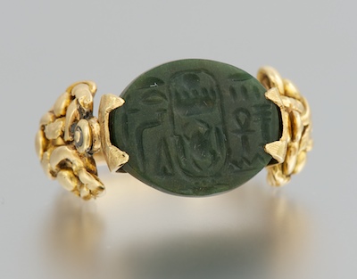A Ptolemy Style Jade Seal Ring
