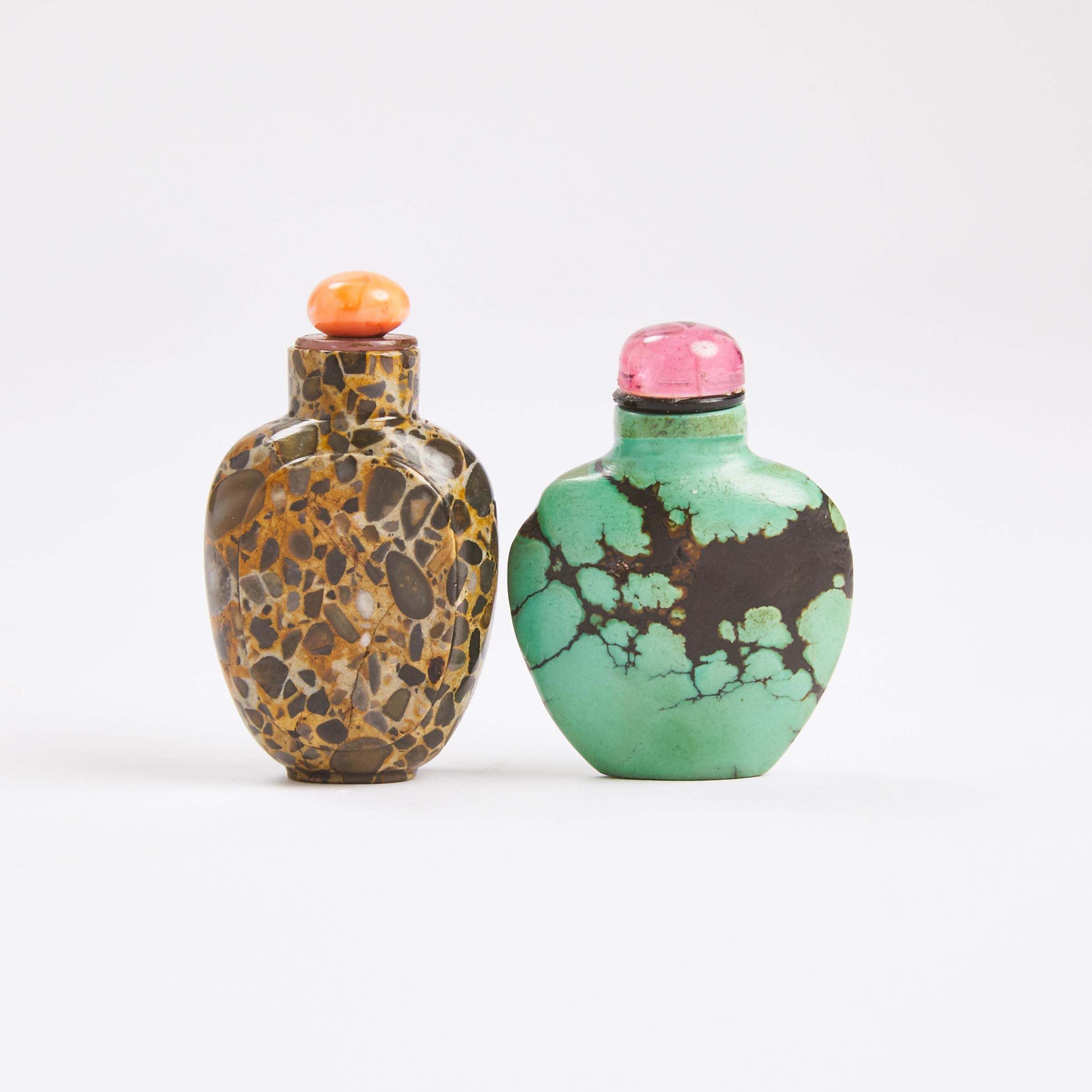 A Puddingstone Snuff Bottle,