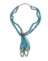 A PUEBLO TURQUOISE AND CORAL N